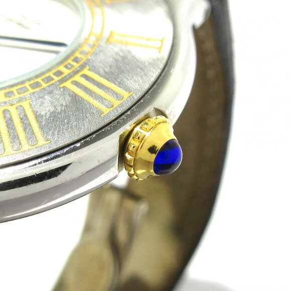 Auth Cartier Mast 21 - 9******** Black Women's Wrist Watch - Picture 4 of 12